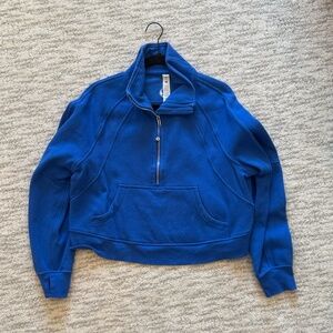 LIKE NEW! Lululemon Scuba Oversized Funnel-Neck Half Zip - BLUE - M/L